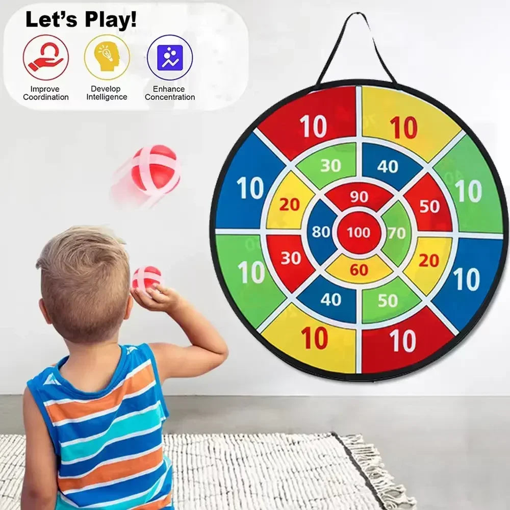 66cm Large Dart Board Kids Toys With Sticky Balls for Indoor/Outdoor