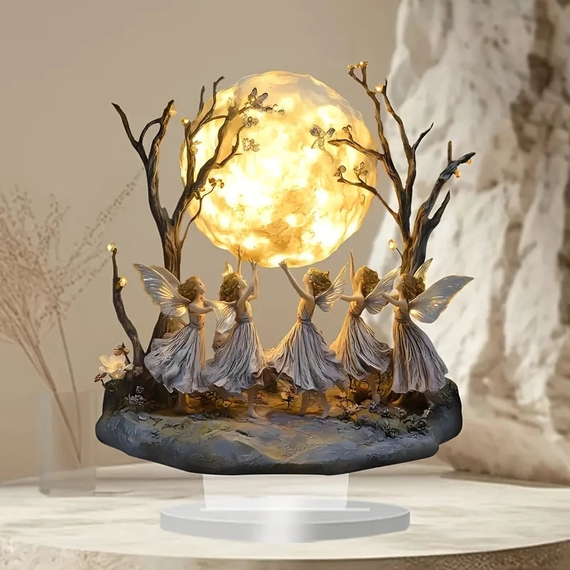 Bohemian Style Acrylic Fairy and Moon Tabletop Decor