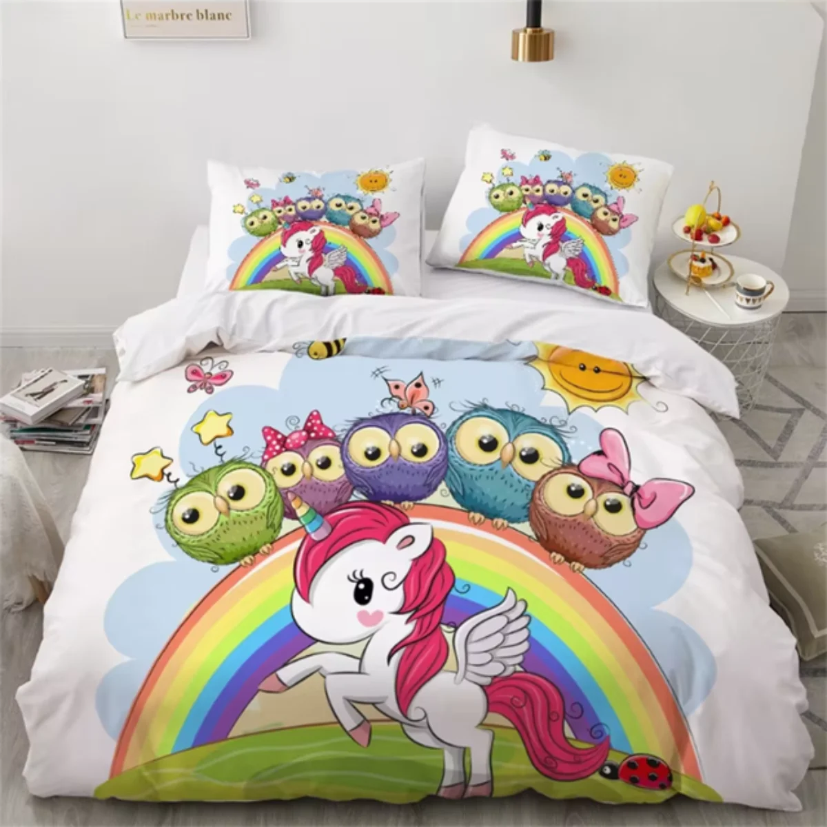 Rainbow Unicorn Bedding Set 3D Digital Printing
