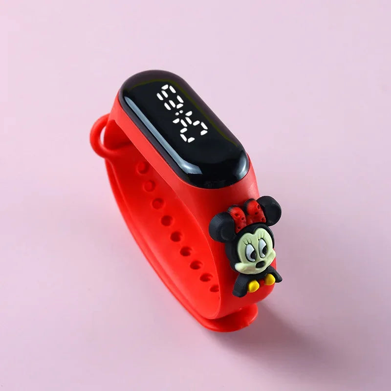 Disney Stitch Spider Man Cartoon Waterproof Watches For Kids LED Electronic Sport Watch
