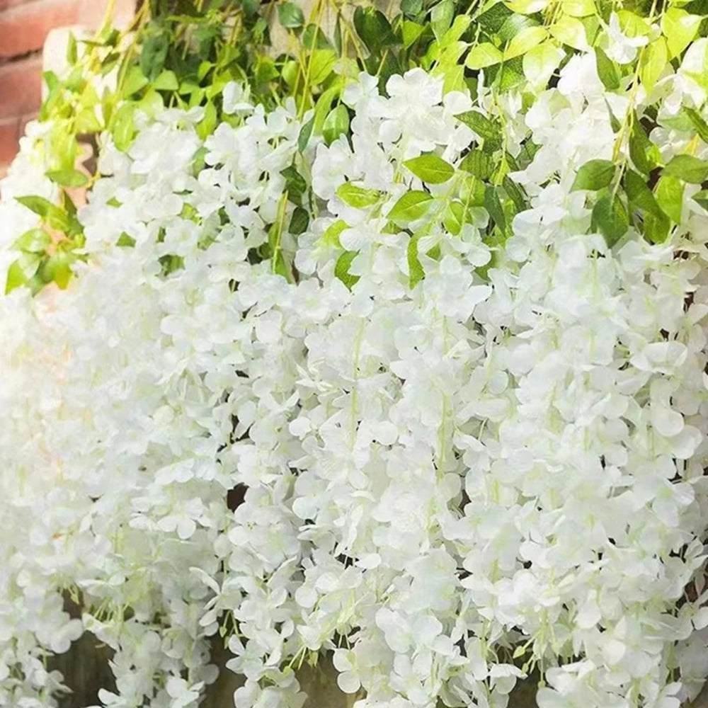 1 pc Artificial Flowers Rattan Home Wedding Celebration Festival Outdoor Garden Wall Yard