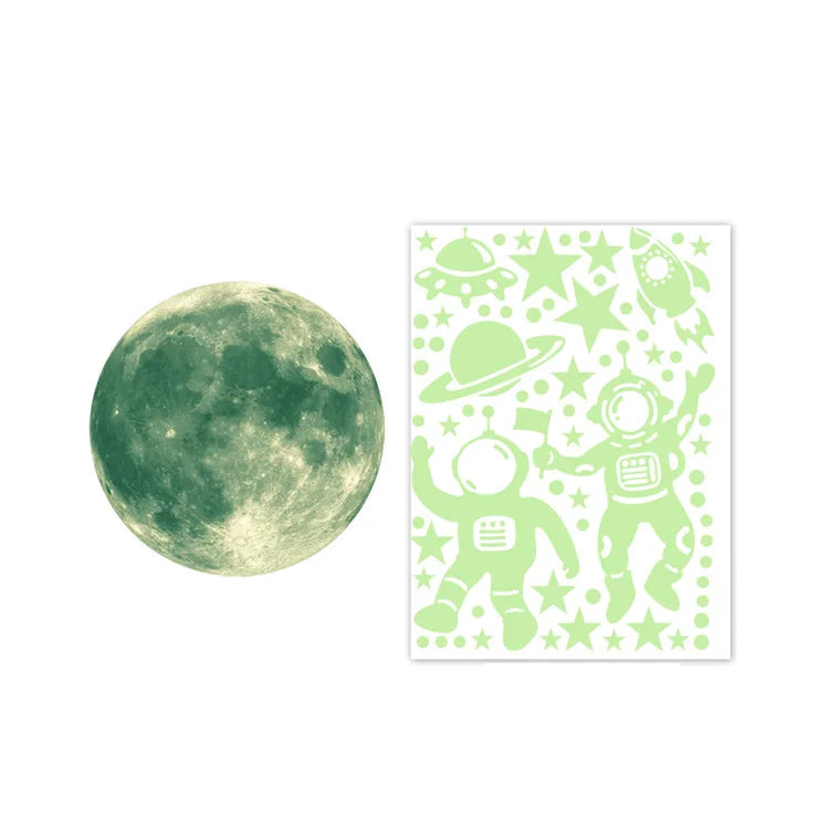 Luminous Astronaut Bedroom Decoration Glow In The Dark Self-adhesive Decals