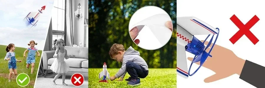 Electric Rocket Launcher New Space Exploration With Parachute Kid Outdoor Toys
