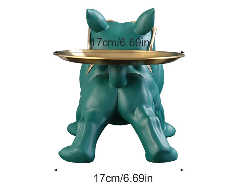 Home Decor Bulldog Figurine Dog Statue Storage Box Animal Ornament Art Sculpture