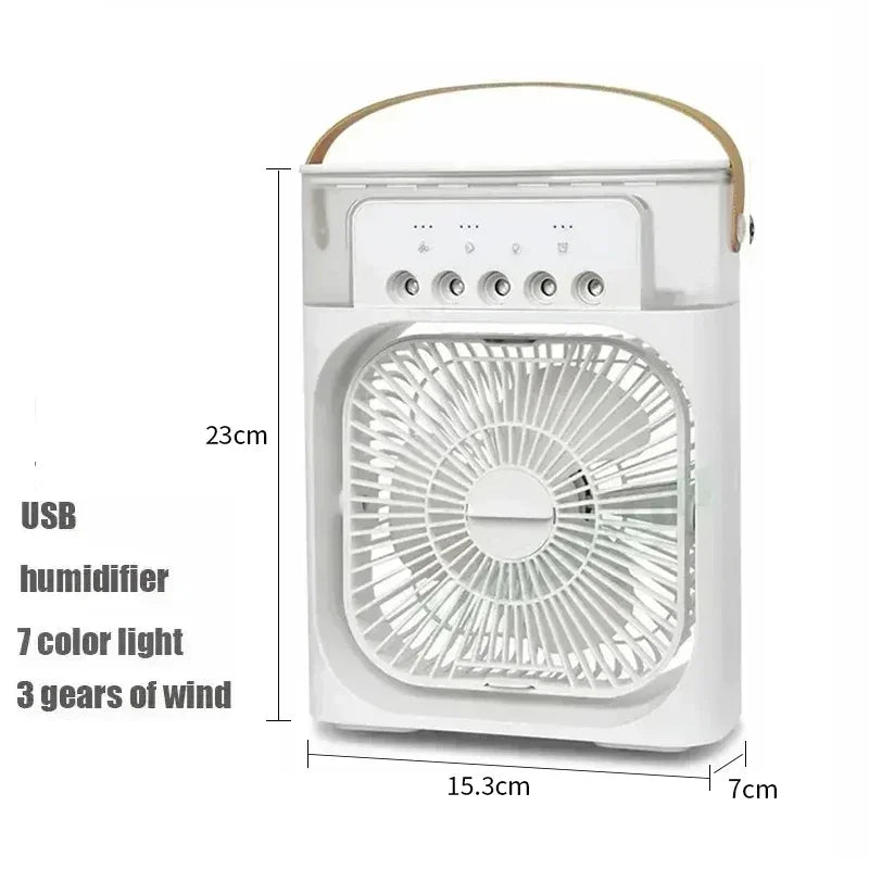 New 3 In 1 AIr Conditioner Household Mini Air Cooler LED Night Light Portable humidifier