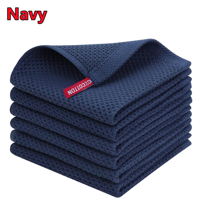 100% Cotton Ultra Soft Absorbent Kitchen Towel Household Cleaning Cloth Dish Rag