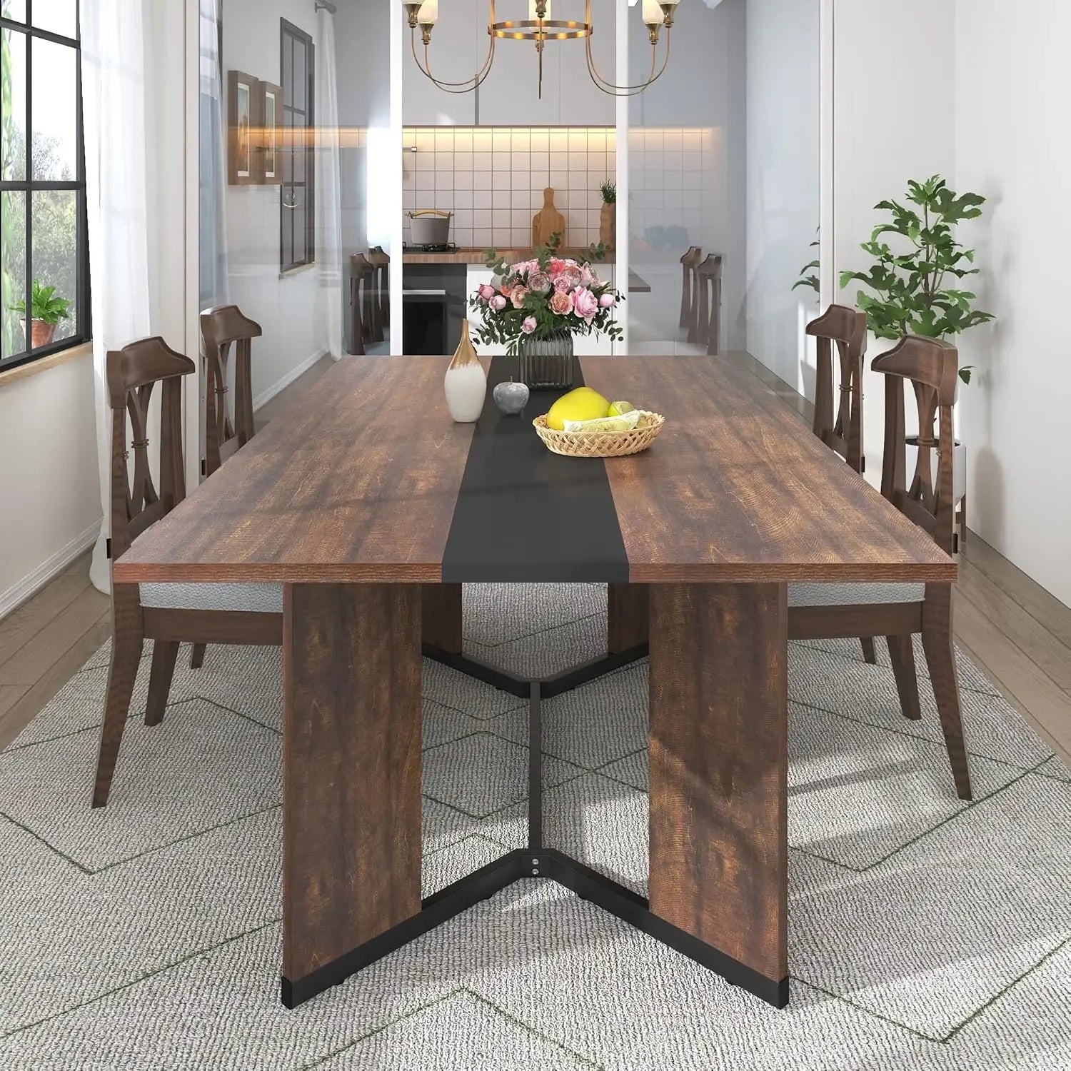 35in Marble-Color Wood Waterproof Tabletop