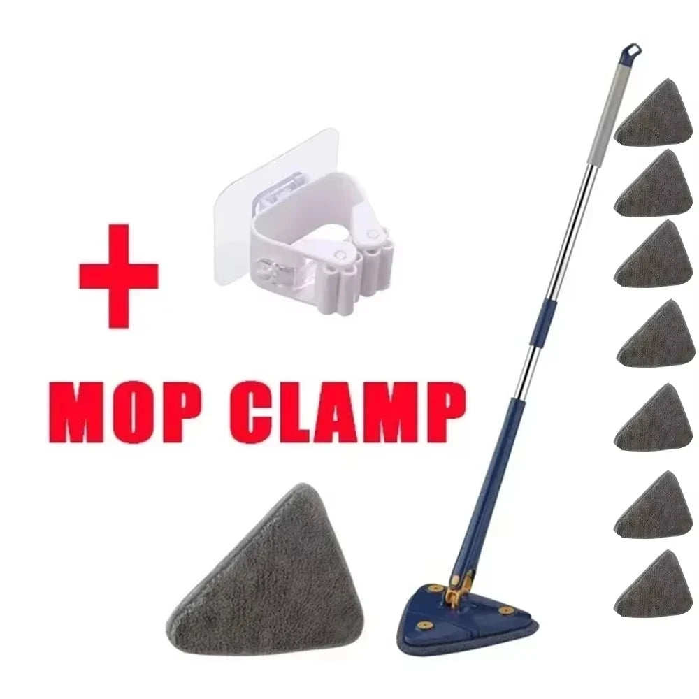 Rotatable Telescopic Triangle Mop 360° Spin Squeeze For Home Floor Ceiling