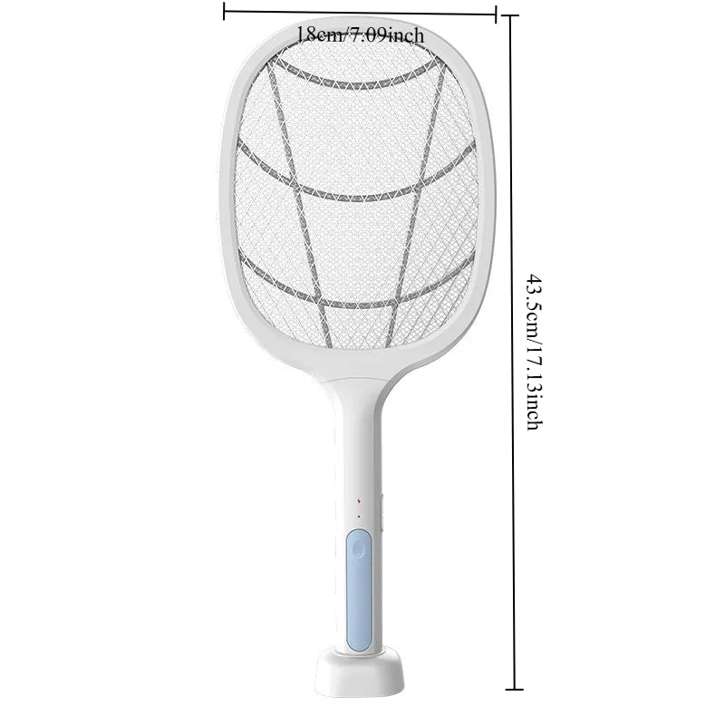 Electric Mosquito Swatter & Repellent Lamp -USB Rechargeable+Base
