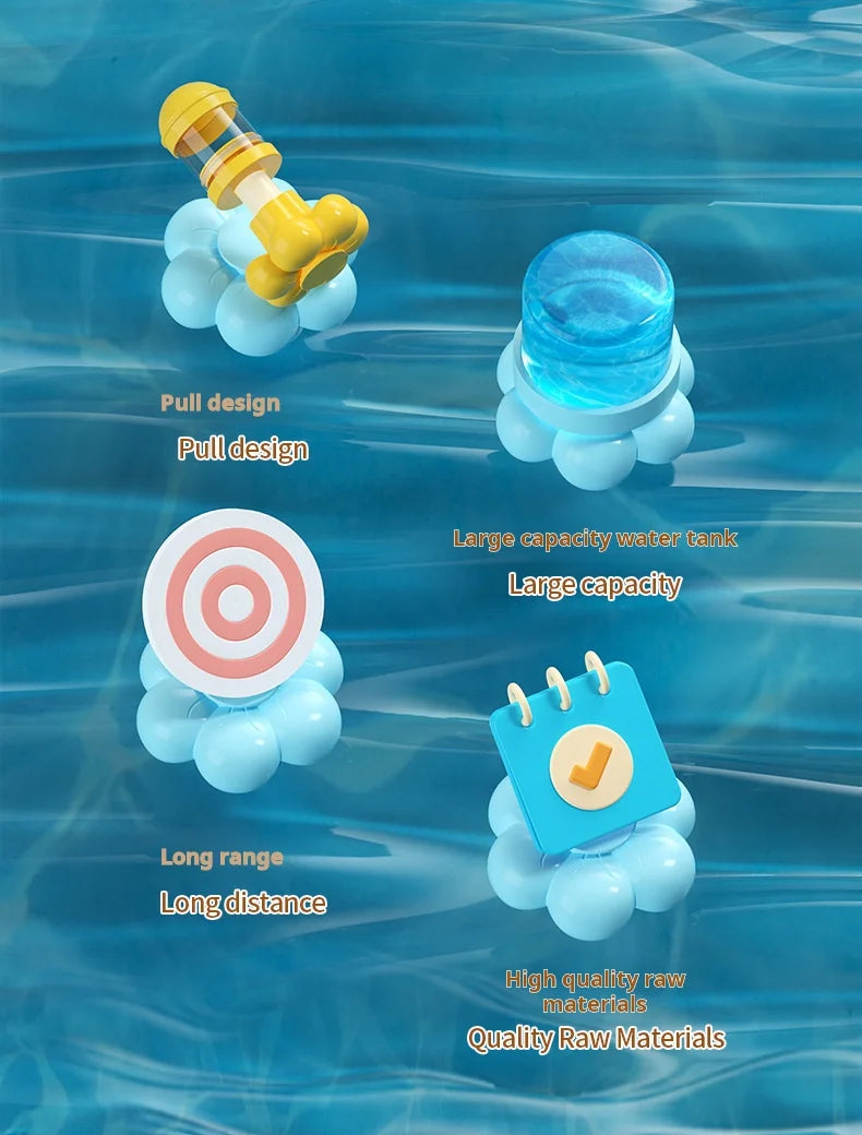 Water Guns for Kids Squirt 3 Types of Nozzles Water Blaster Pistol