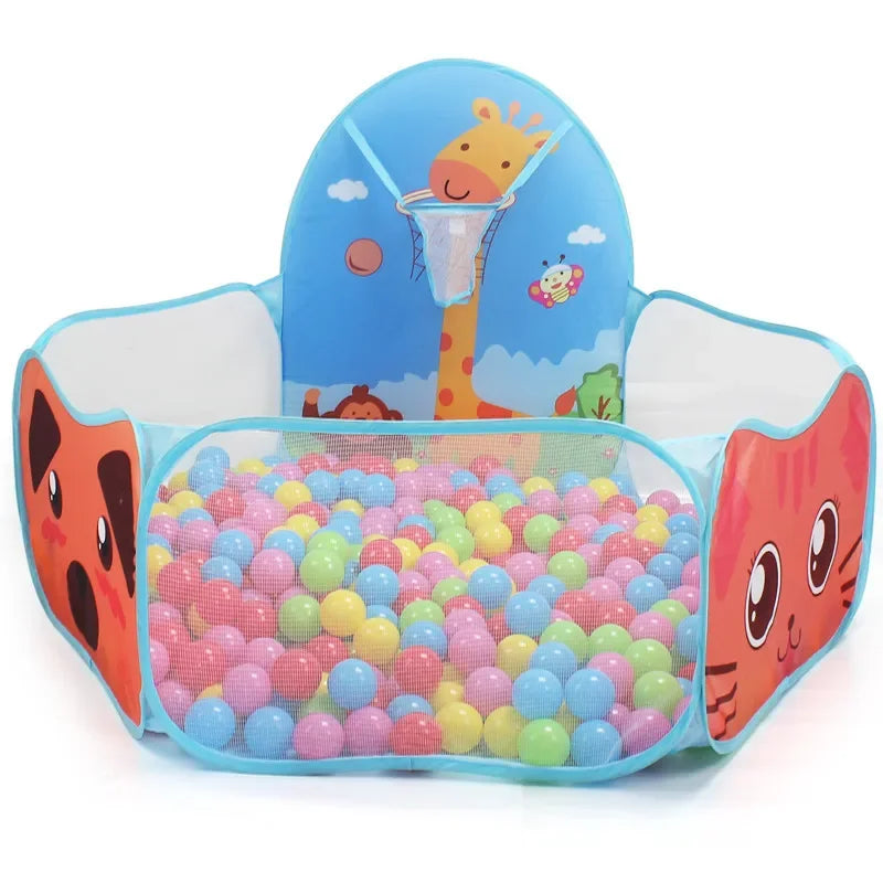 Children Ball Pool Tent Portable Foldable Ball Pit Play Tent with Basket