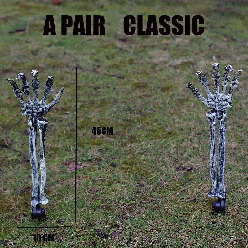 Halloween Home Decor Skeleton Head Outdoor Scary Props Realistic Skull Prank