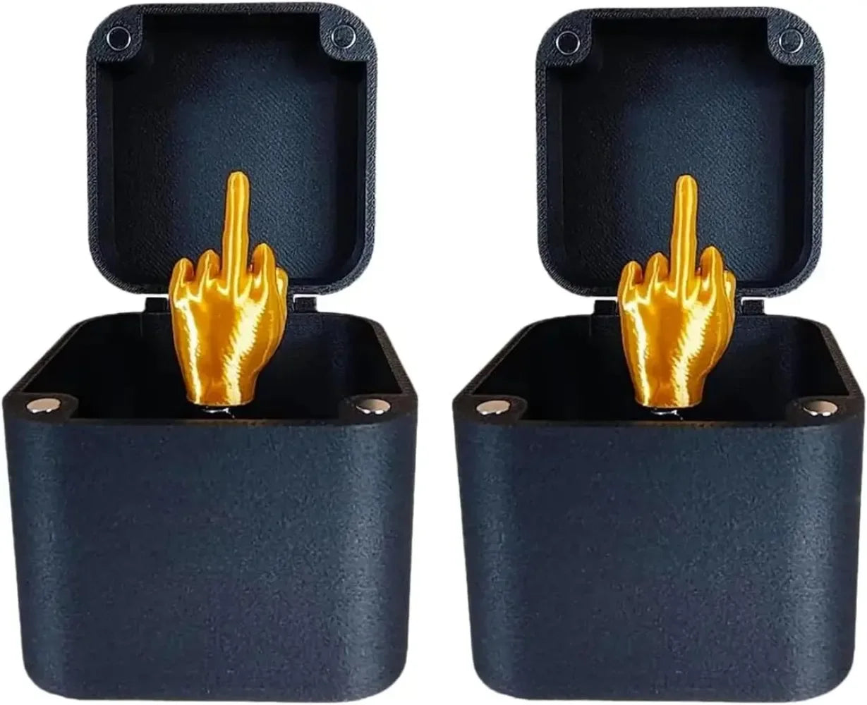Prank Gift Desk Decoration Surprise Gift Box Toys Middle Finger in the Box