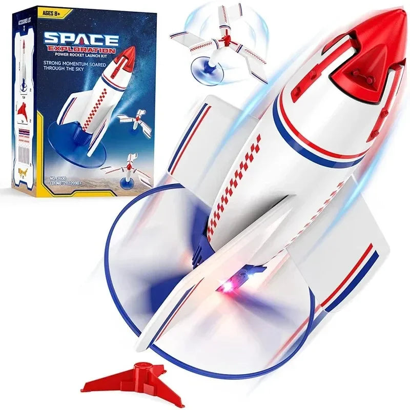 Electric Rocket Launcher New Space Exploration With Parachute Kid Outdoor Toys