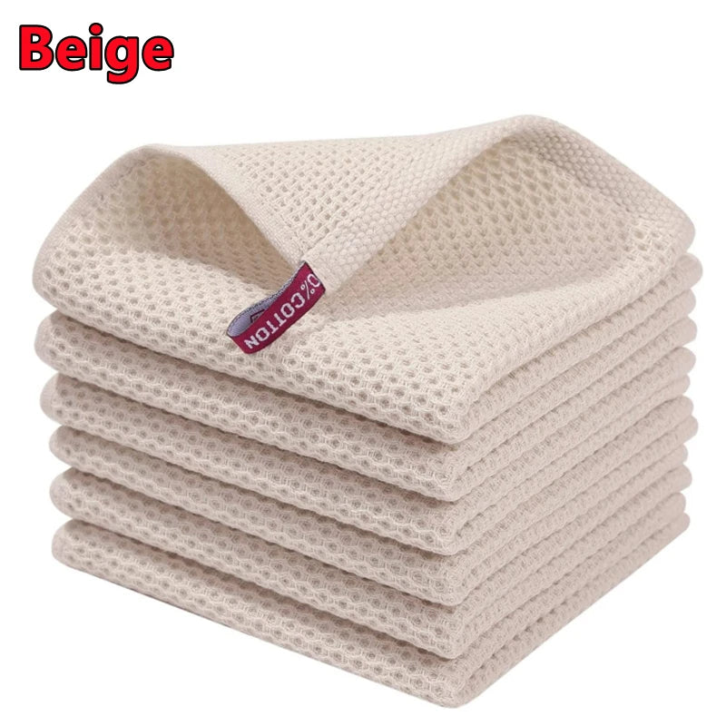100% Cotton Ultra Soft Absorbent Kitchen Towel Household Cleaning Cloth Dish Rag