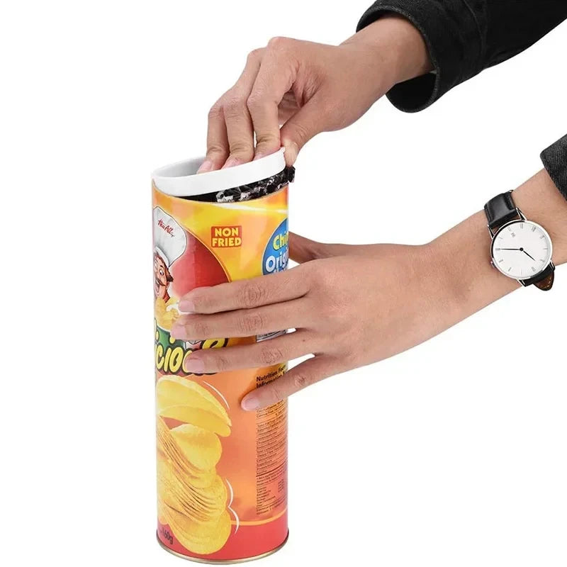 The Potato Chip Snake Can Jump Stage Magic Tricks Spring Snake Toy Jokes in A Can Gift