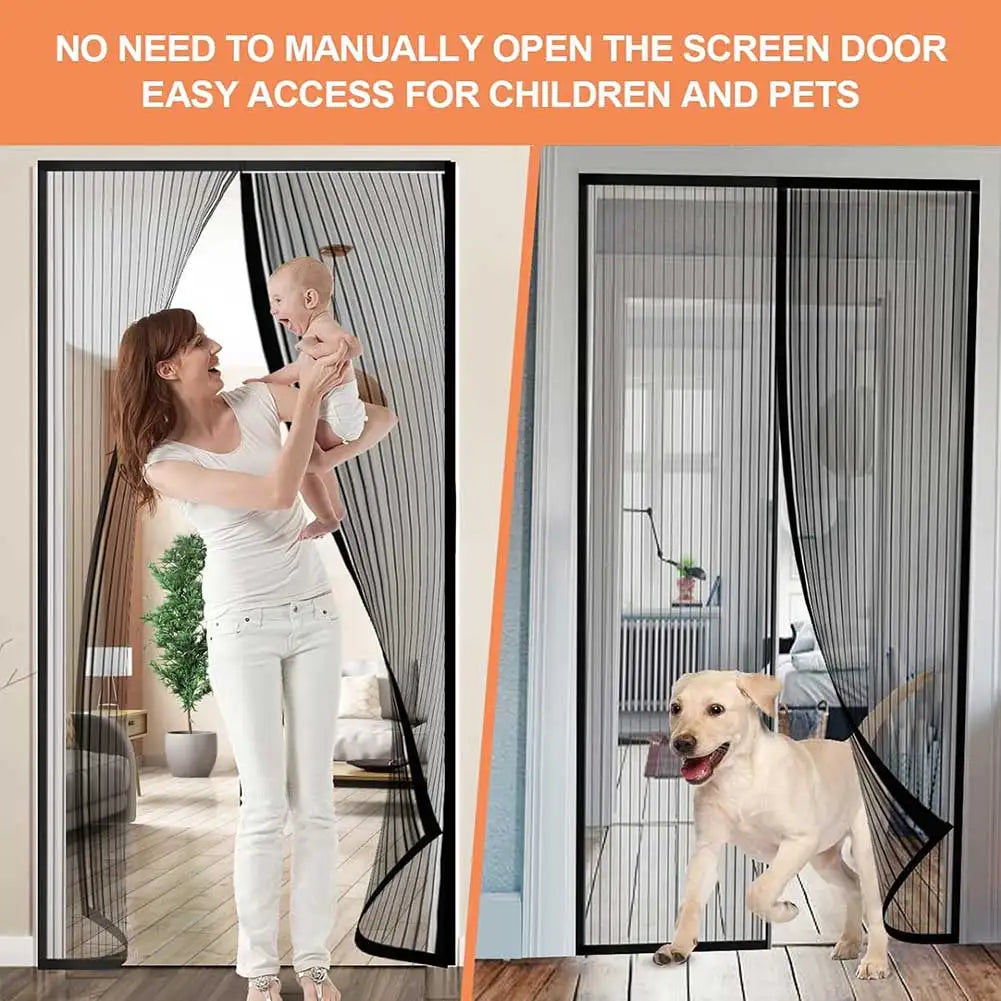No Punching Magnetic Anti Insects Automatic Ventilation Screen Door Curtain