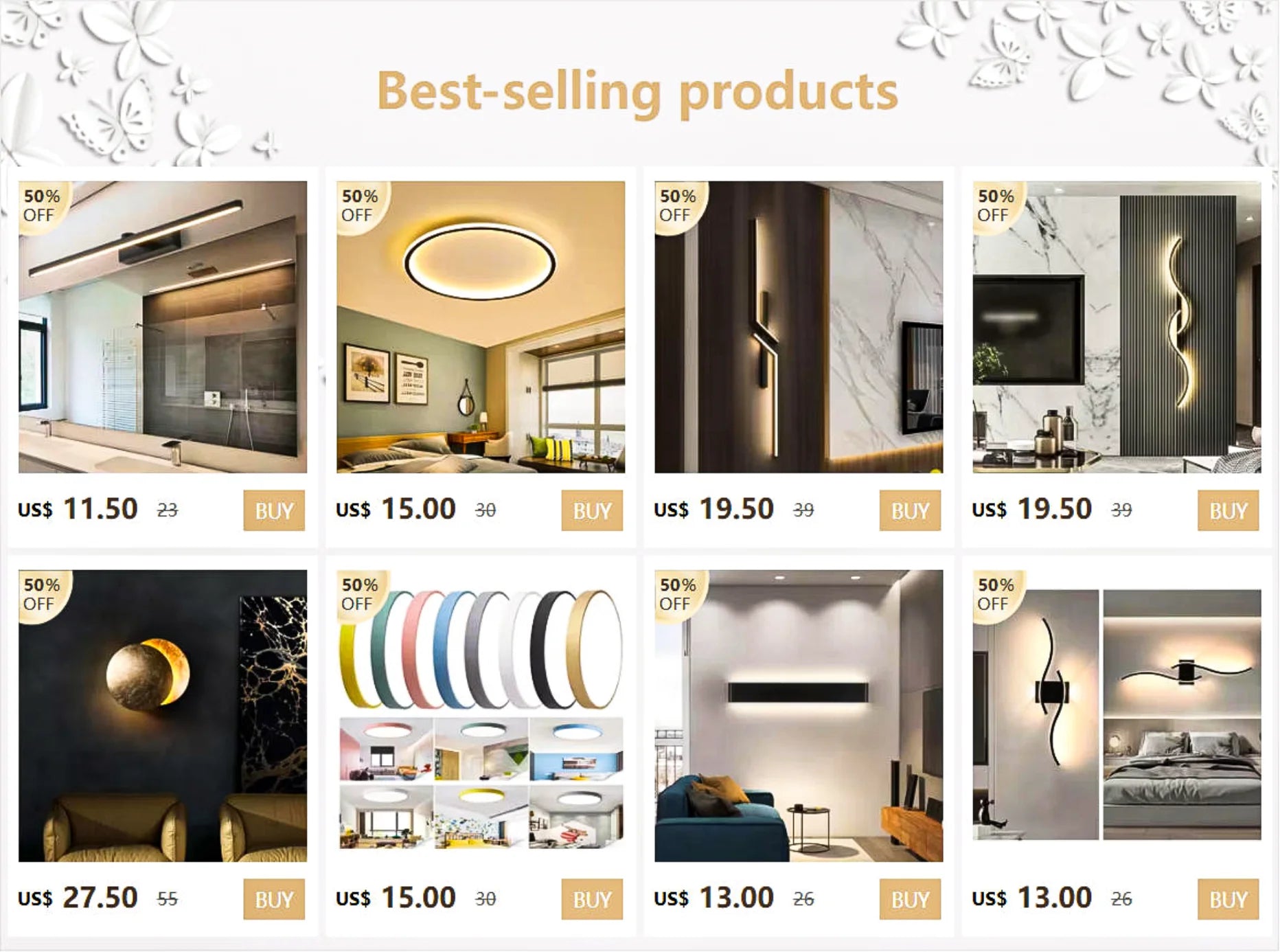 LED Bathroom Mirror Light, Modern Wall Sconce for Bedroom, Aluminum Decoration Lamp