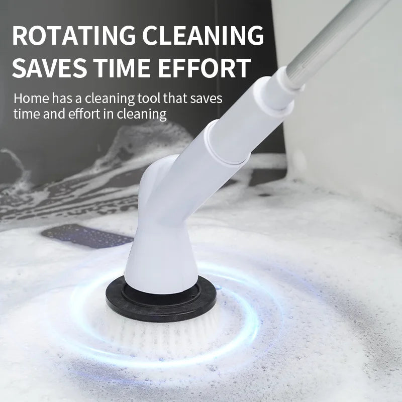 6 in 1 Powerful Electric Cleaning Brush Wireless Spin Scrubber Brush