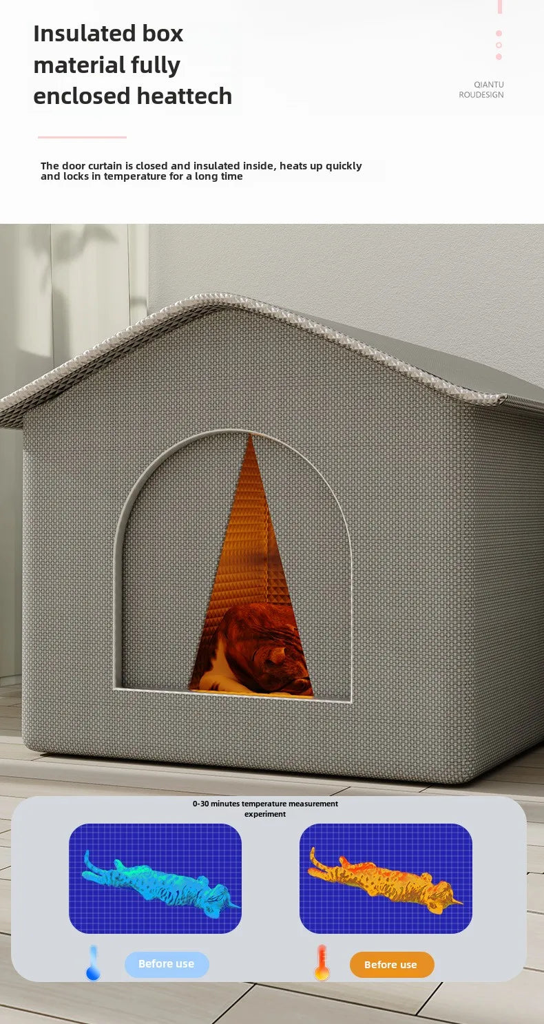 Pet Cave Sleeping Beds Home Foldable Washable for Small Dog Puppy Supplies