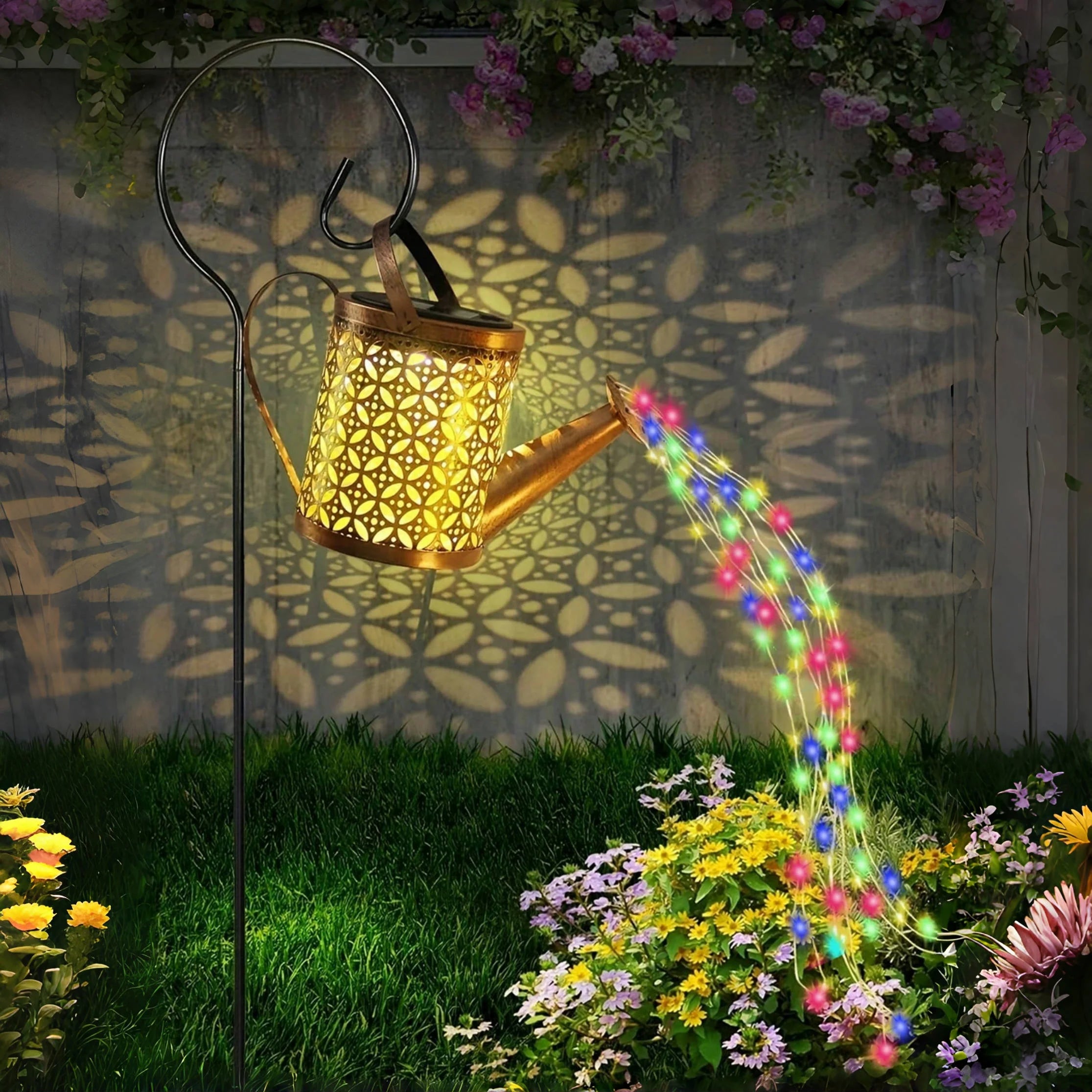 Waterproof Solar Watering Can With Lights