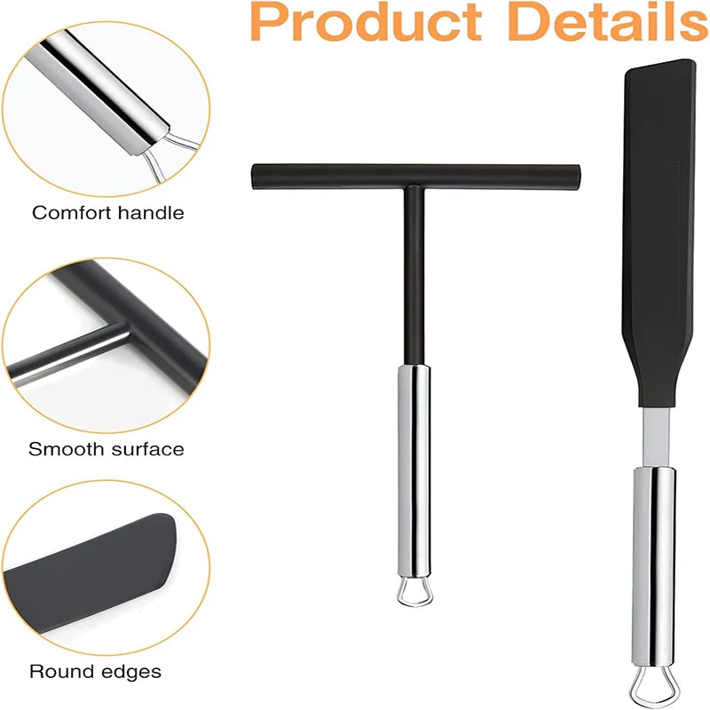 Stainless Steel French Crepe Spreader and Spatula Kit Pancake Cooking Tools