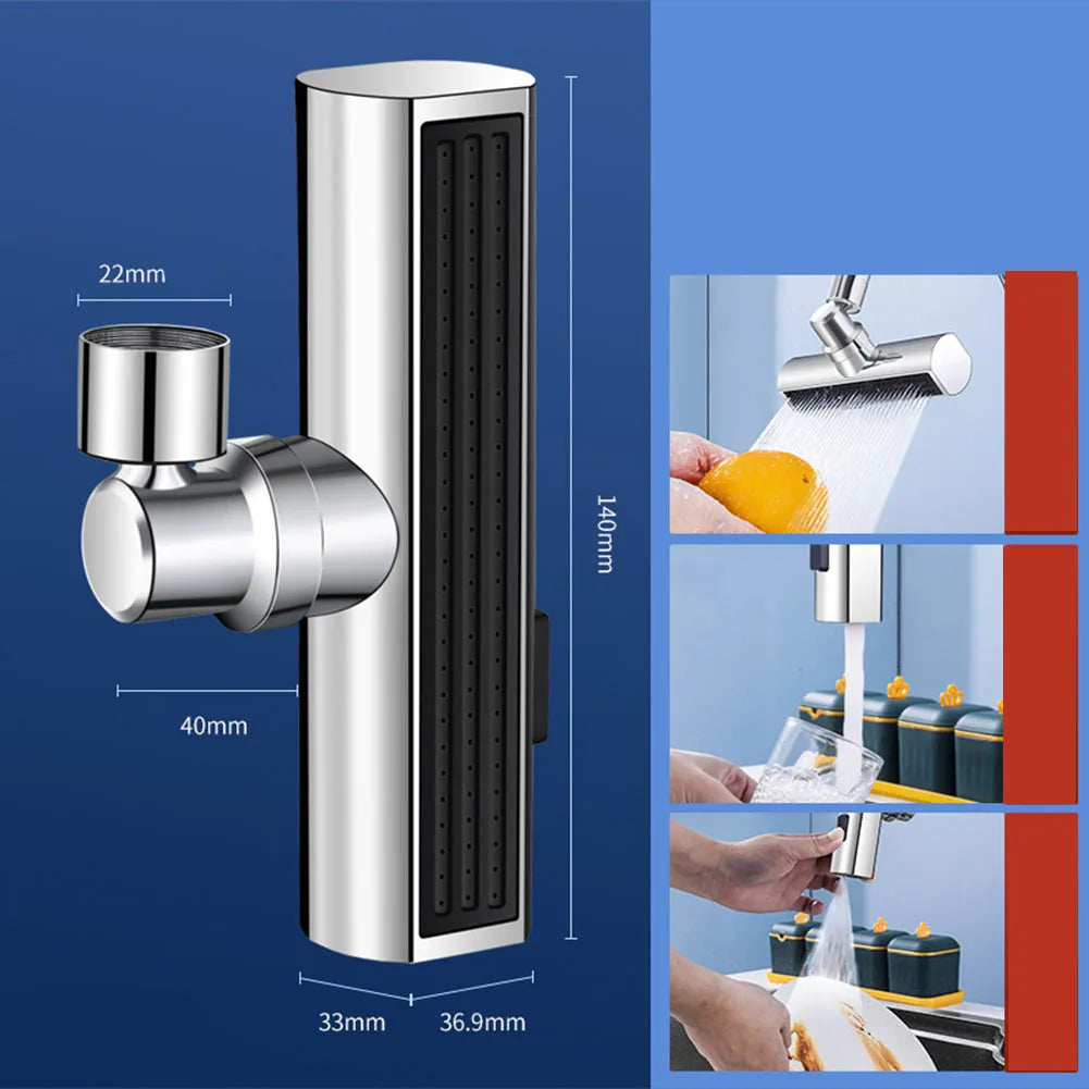 Waterfall Faucet Head Kitchen Bathroom Multifunctional Nozzle Anti Splashing Tap