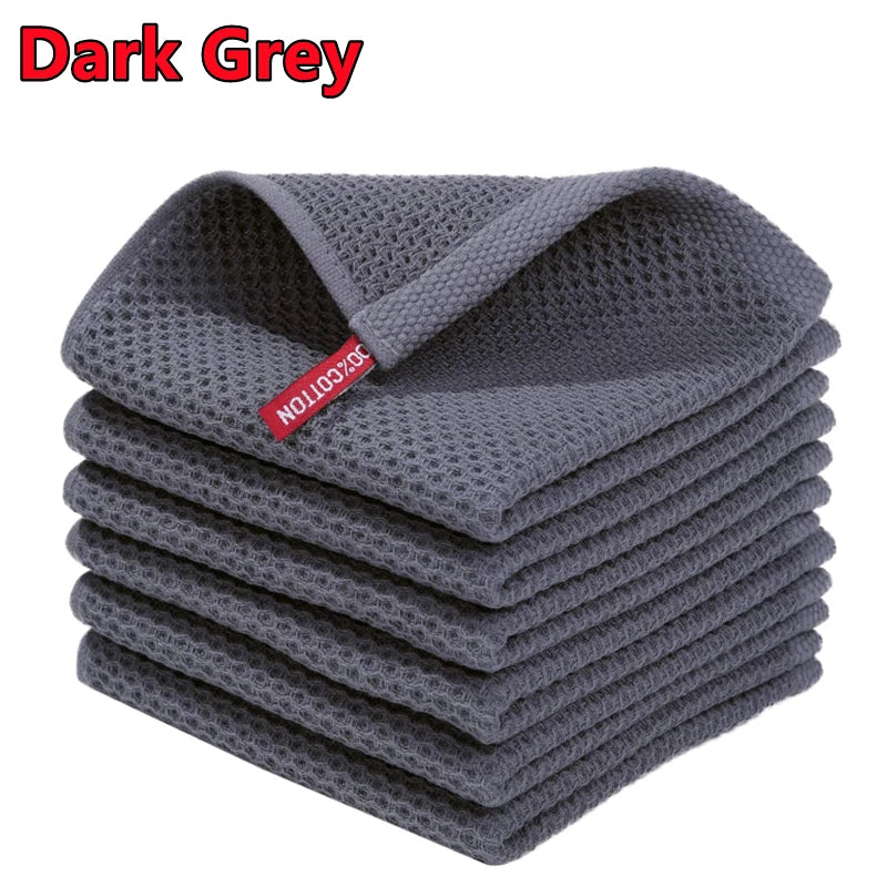 100% Cotton Ultra Soft Absorbent Kitchen Towel Household Cleaning Cloth Dish Rag