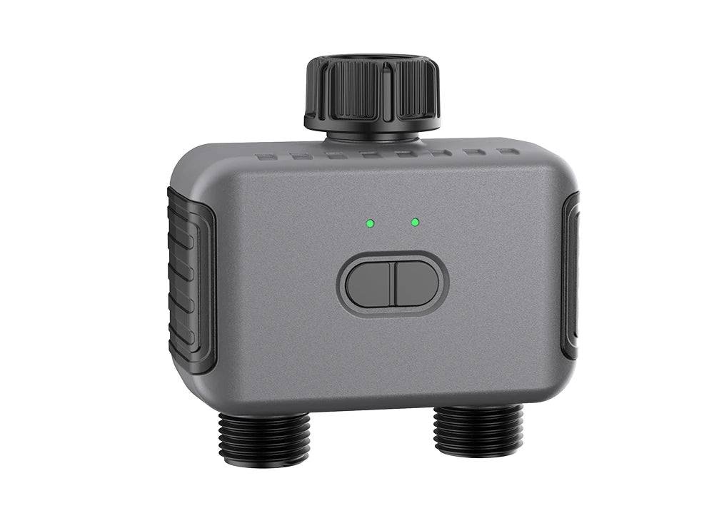 Automatic Water Timer Dual Hose Garden Irrigation Watering System Faucet Sprinkler