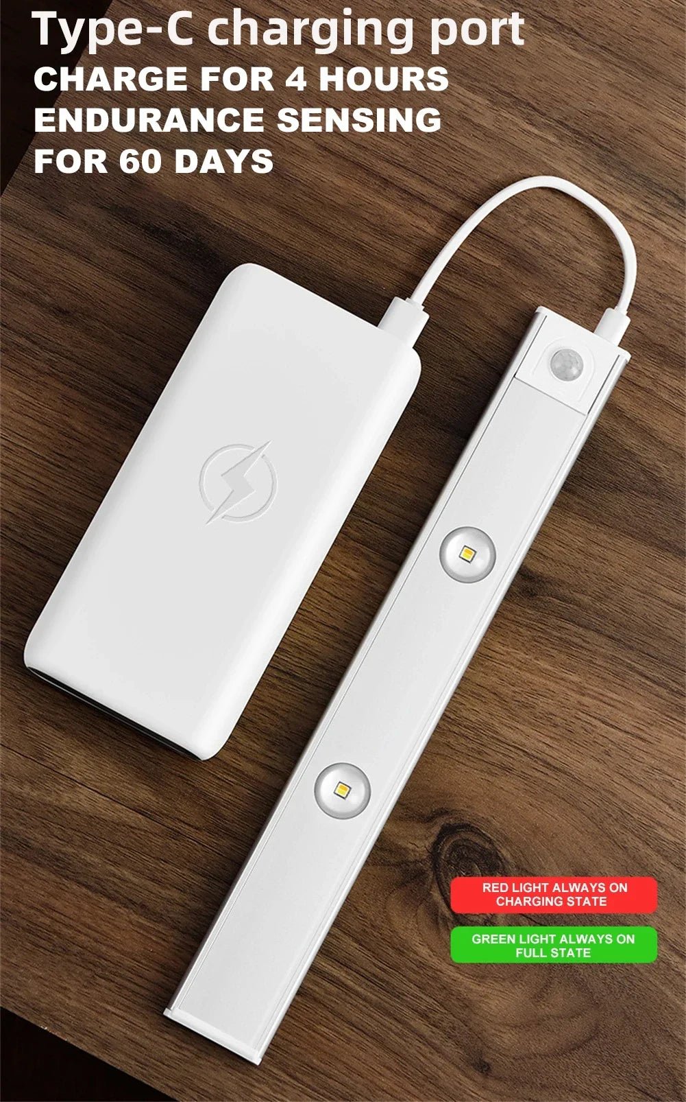 LED Motion Sensor Wireless Ultra Thin Night Light USB