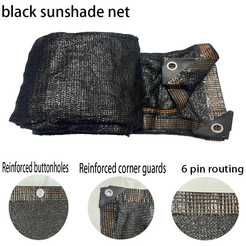 12PIN Sunshade Net Shading 70~80% Greenhouse Cover Mesh Fence Screen