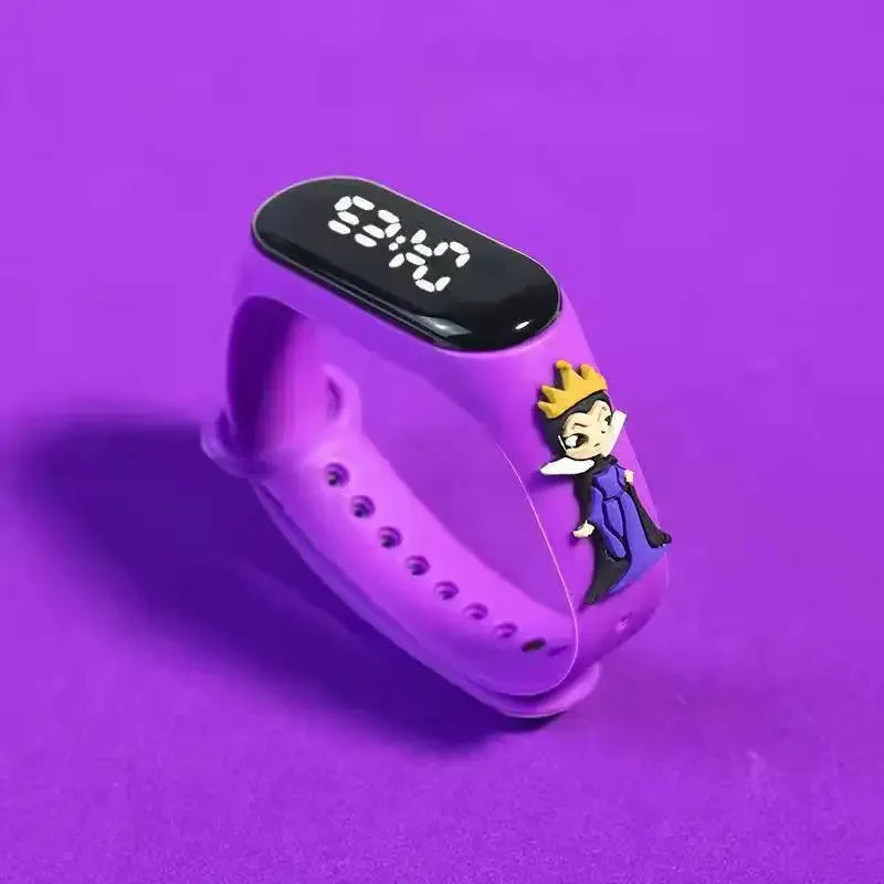 Disney Stitch Spider Man Cartoon Waterproof Watches For Kids LED Electronic Sport Watch