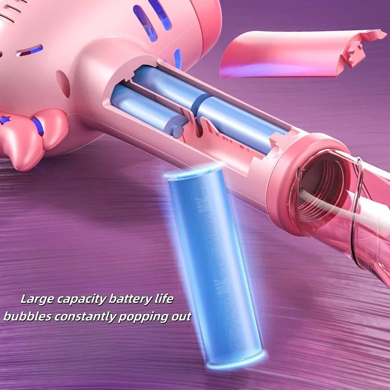 Bubble Wands Machine Unicorn Automatic Bubble Maker Gun with Light & Music