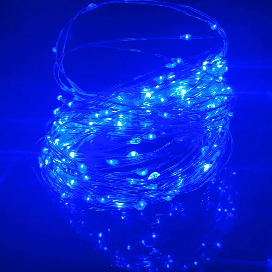 5/10/20M USB LED String Copper Silver Wire Garland Light Waterproof Fairy Decoration