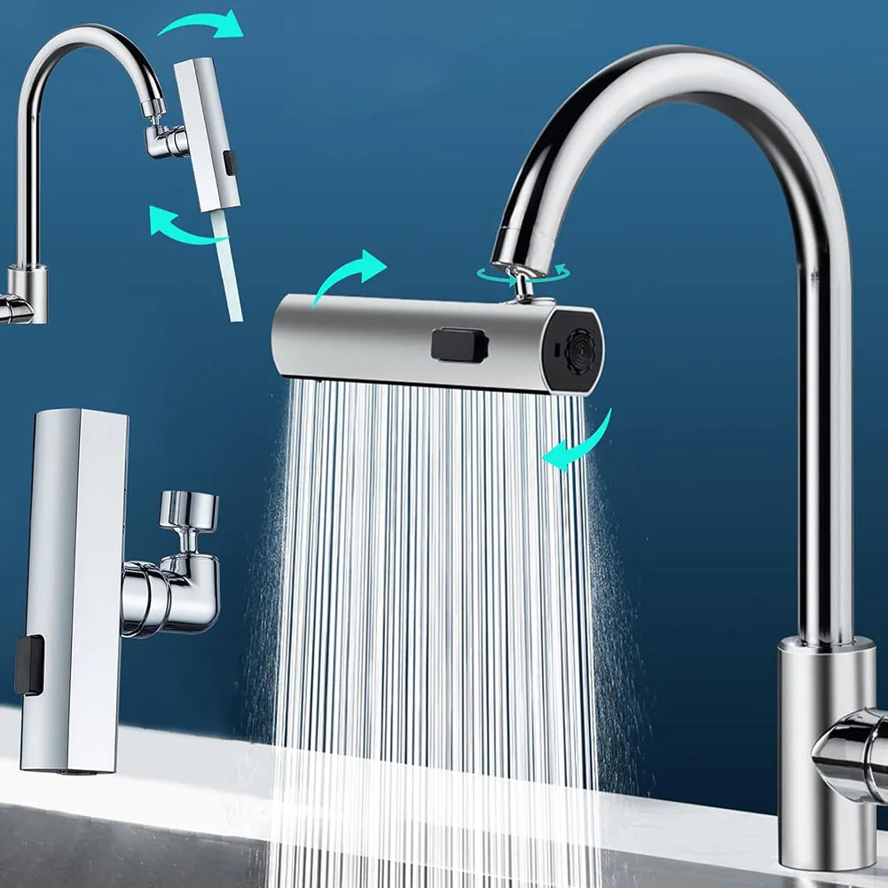 Waterfall Faucet Head Kitchen Bathroom Multifunctional Nozzle Anti Splashing Tap