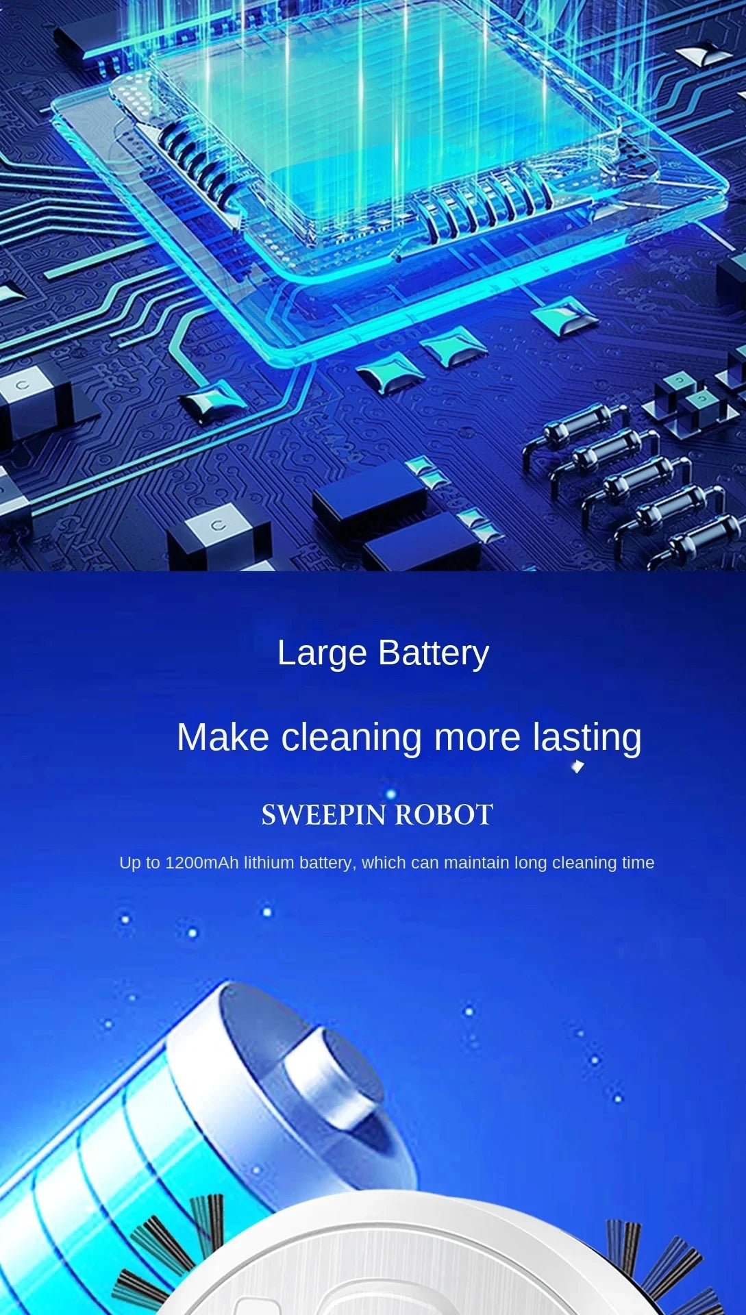 Wireless-Smart Sweeping Floor Robot Ultra-quiet Remote Control Vacuum Cleaner