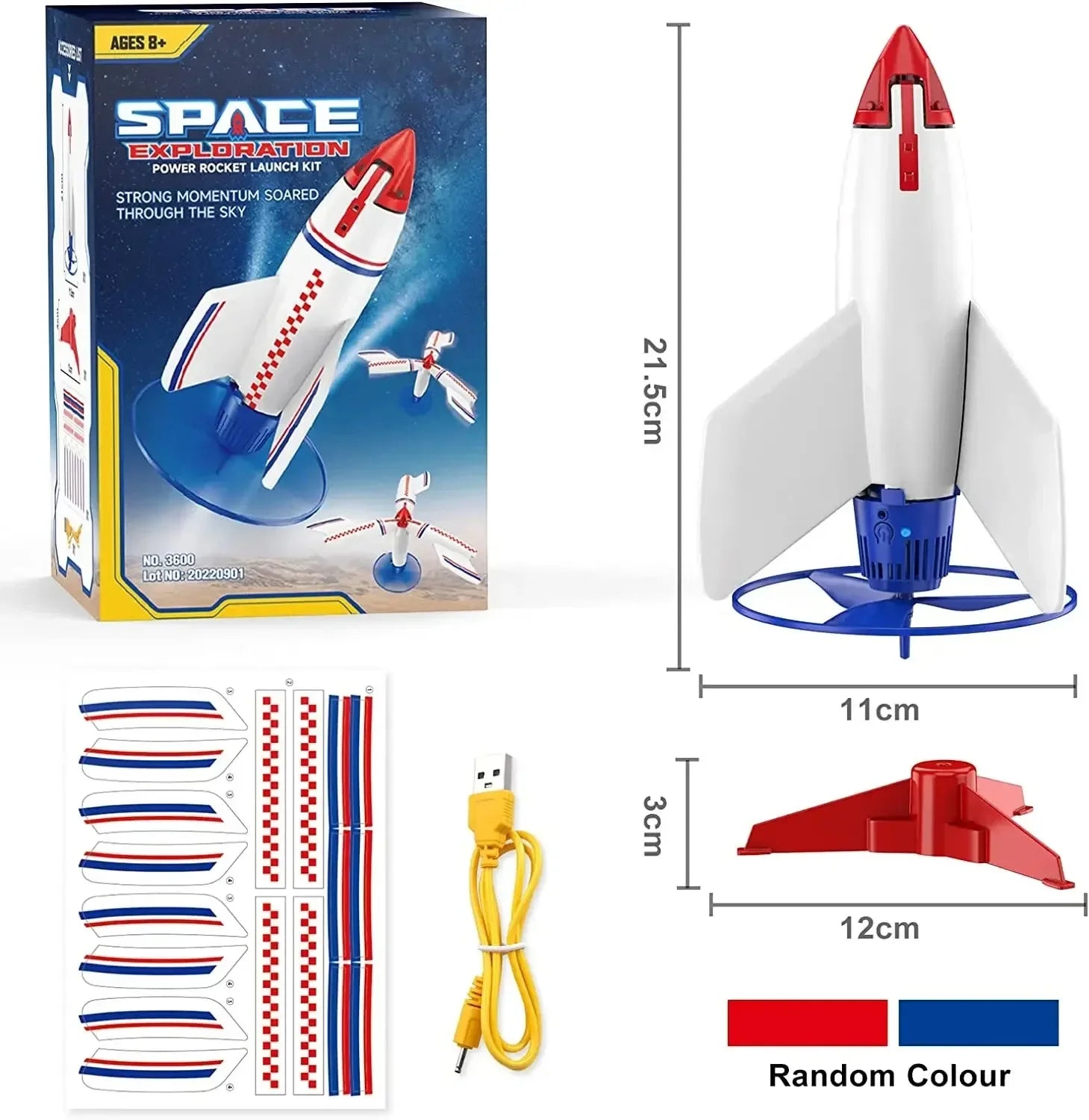 Electric Rocket Launcher New Space Exploration With Parachute Kid Outdoor Toys