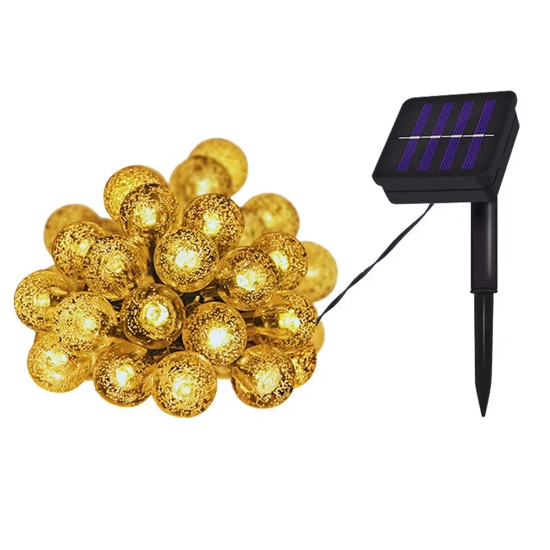 Illuminate Outdoors with Solar Crystal Globe Ball Fairy Lamps