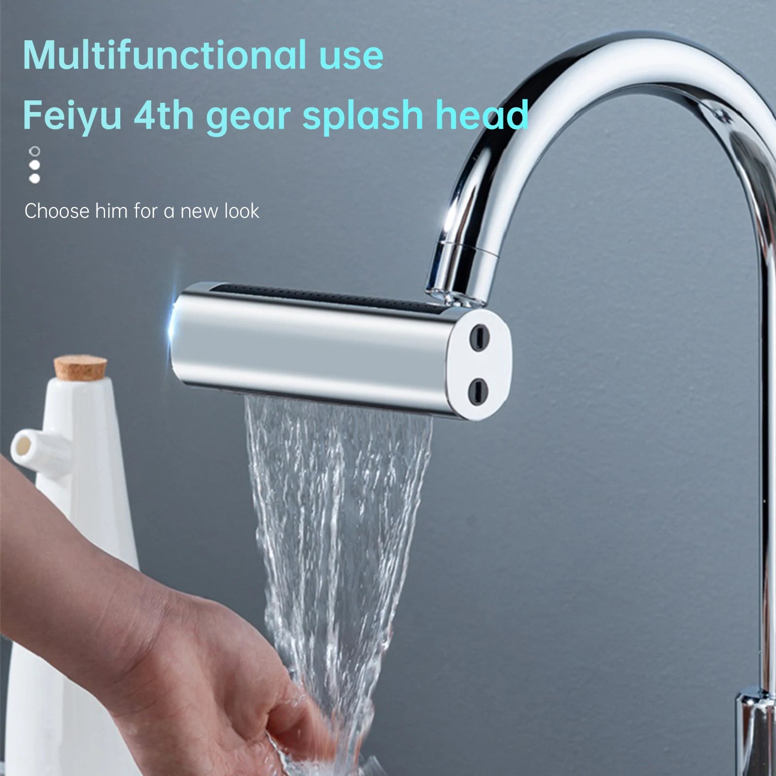 Waterfall Faucet Head Kitchen Bathroom Multifunctional Nozzle Anti Splashing Tap