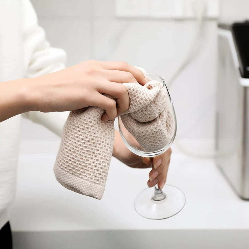 100% Cotton Ultra Soft Absorbent Kitchen Towel Household Cleaning Cloth Dish Rag