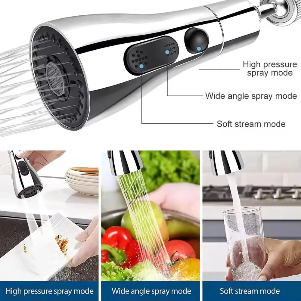 Universal 360° Rotate 3 In 1 Kitchen Faucet Sink Mixer Tap