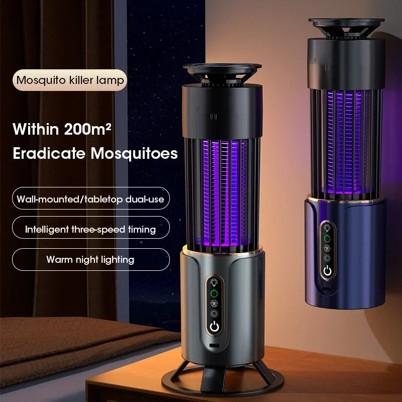 Mosquito Killer Lamp Insect Fly Trap Camping Lantern Usb Timing Electric Mosquito Swatter