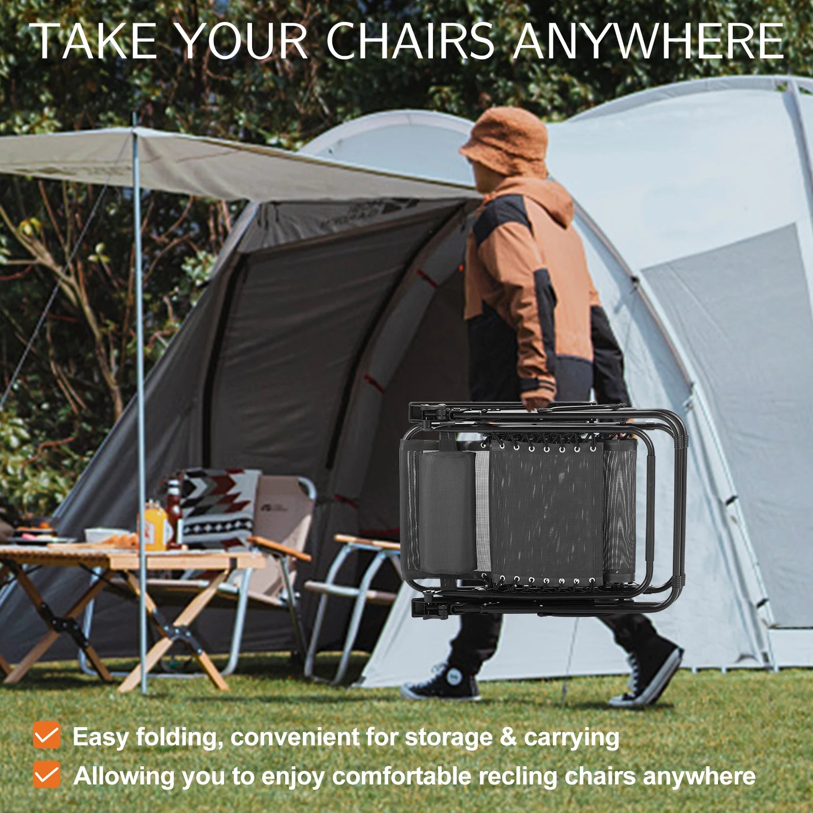 Folding lounge chair, loffice balcony, home leisure chair, backrest, elderly cool chair
