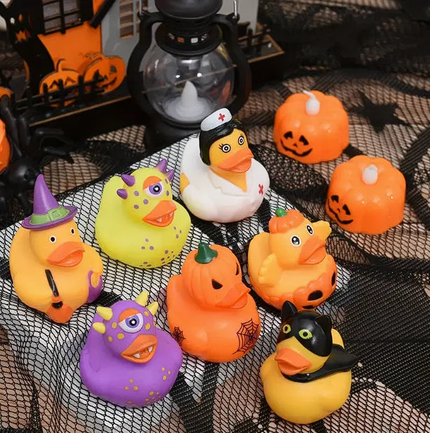 6/12/24pcs Halloween Rubber Ducks, Halloween Role Pack of Rubber Duck Toys for Kids