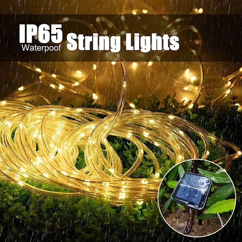 300 LED Solar Rope Strip Lights