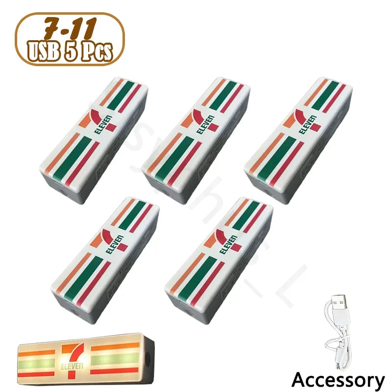 6 Styles 711 Store Light Sign Coffee Shop Magnetic Refrigerator Stickers