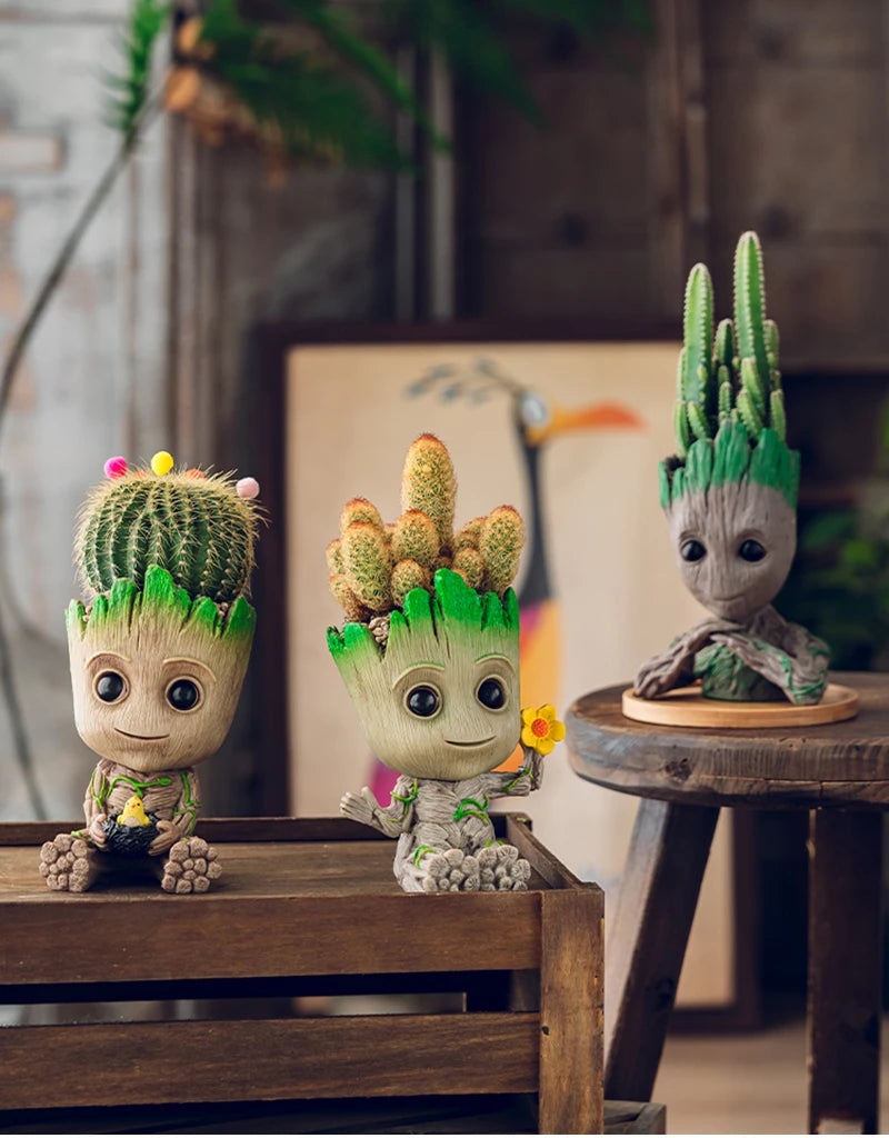 Office Desktop Display Cartoon Groot Figurines Handicrafts Decor
