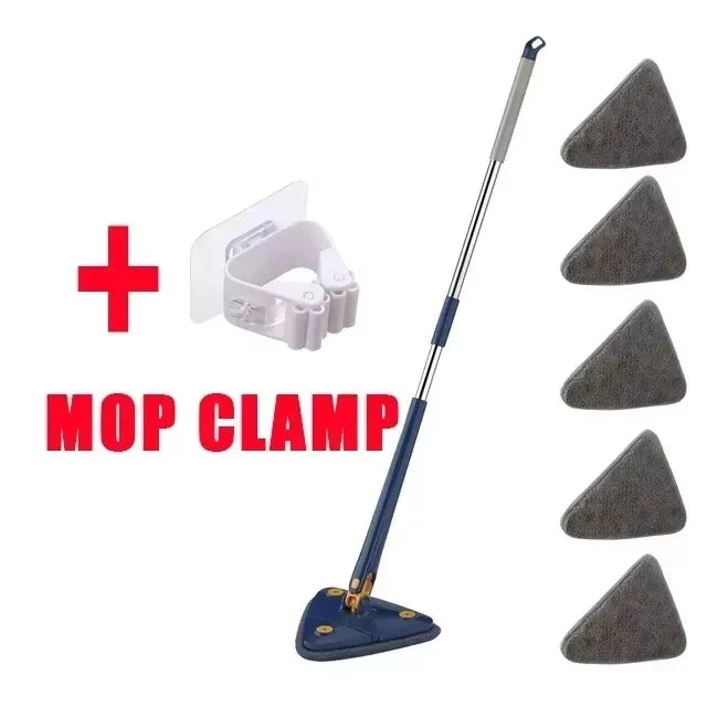 Rotatable Telescopic Triangle Mop 360° Spin Squeeze For Home Floor Ceiling