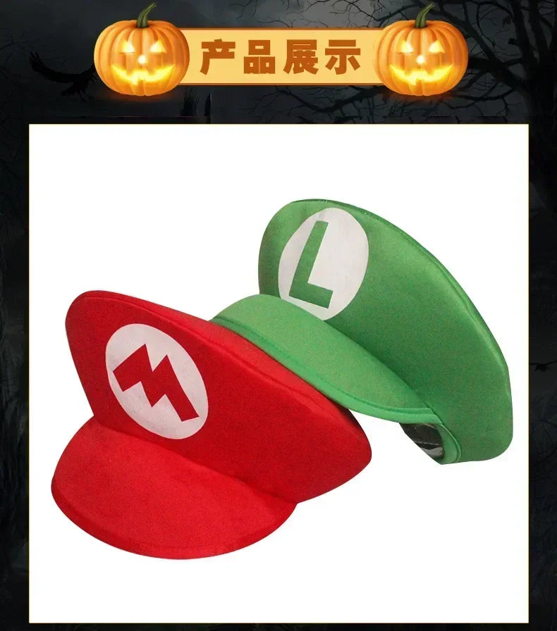 Super Marios Bros Cartoon Hat Adult Kids Game Children Cosplay Gifts