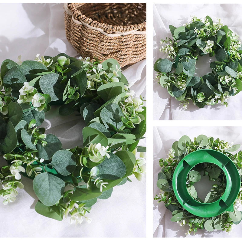 Eucalyptus Wreath Flowers Gifts DIY Rattan Creative Artificial Garland